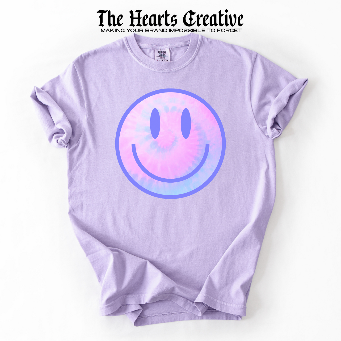 Tie-Dye Smiley – Shirt Design Download (Purple & Pink)