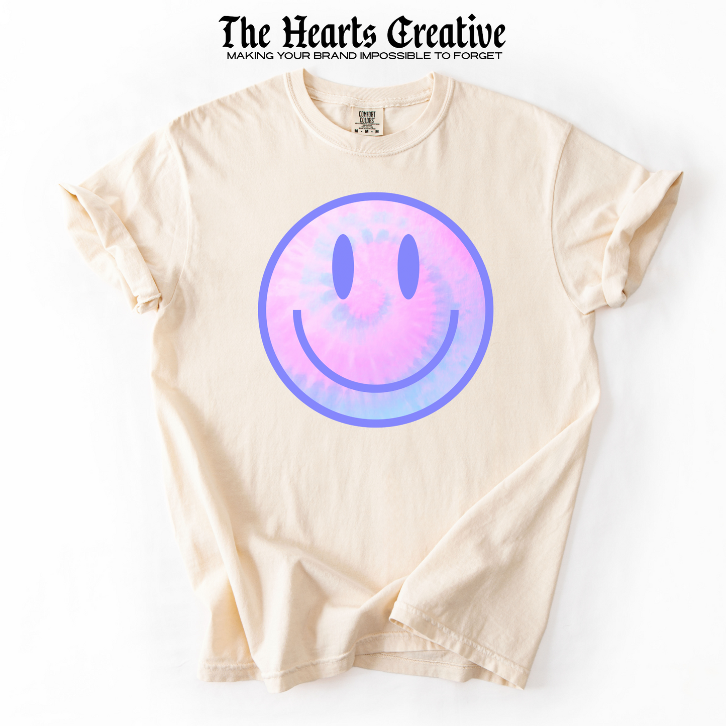 Tie-Dye Smiley – Shirt Design Download (Purple & Pink)