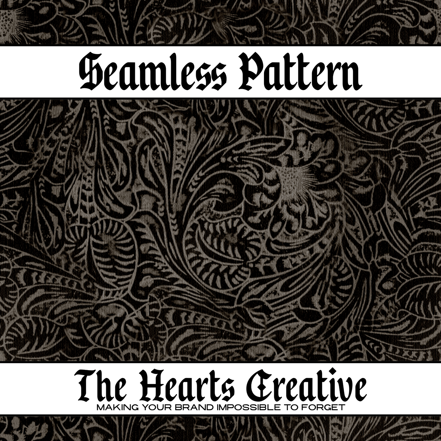 Tooled leather seamless patterns with realistic Western textures for bows, fabric, and handmade goods by The Hearts Creative