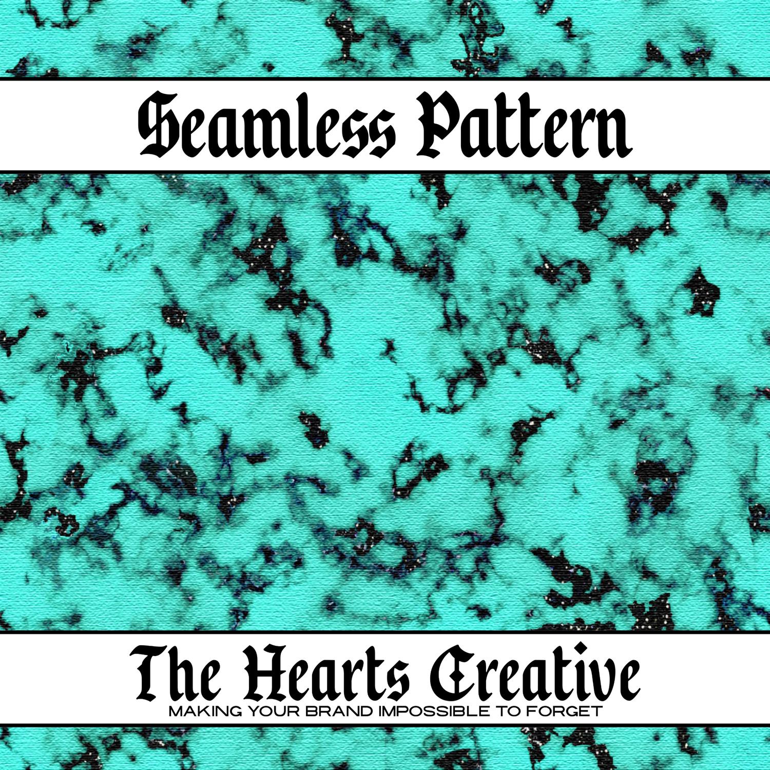 Turquoise seamless patterns with stone textures and squash blossom jewelry accents for fabric, bows, and handmade goods by The Hearts Creative