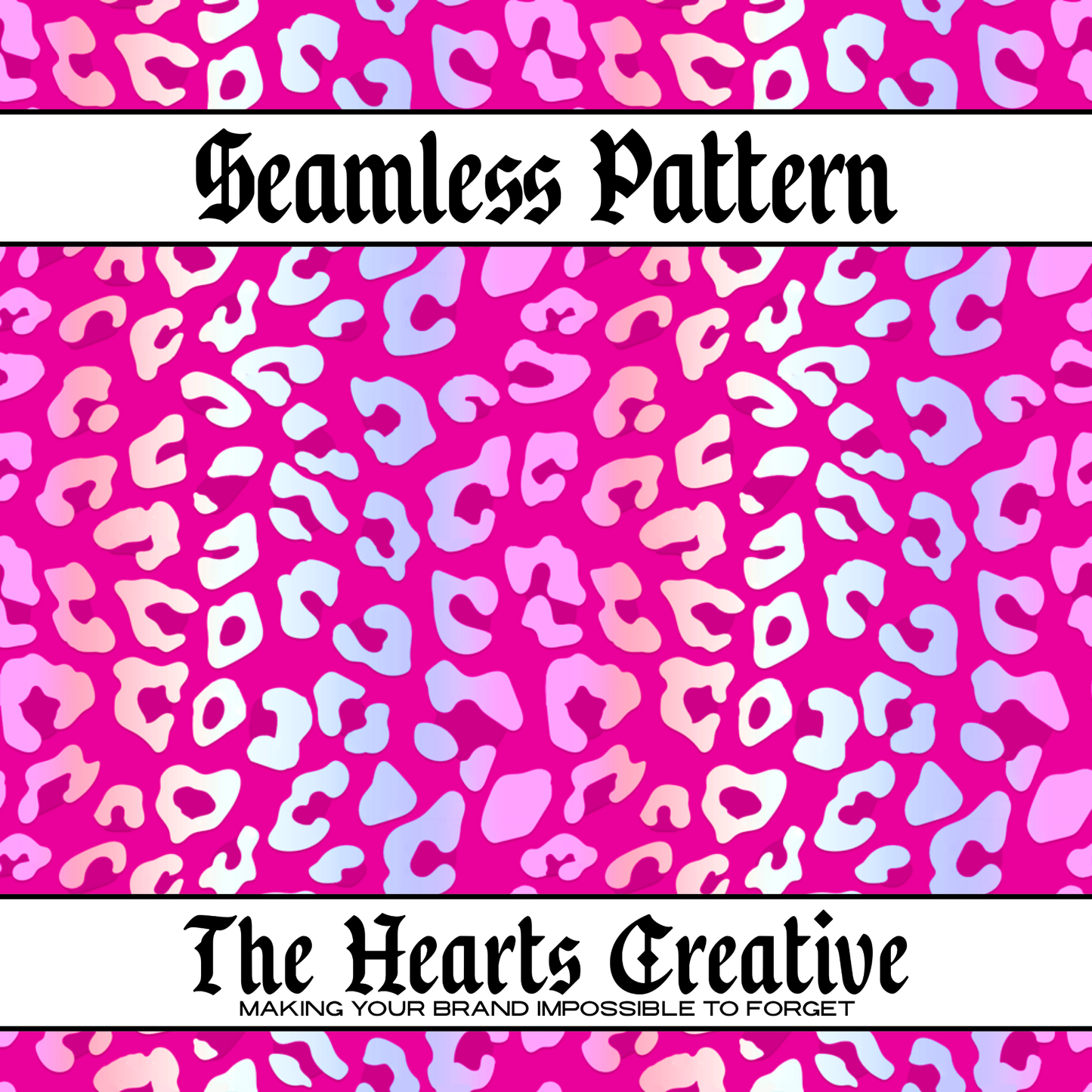 Ombre Pink Leopard Seamless Pattern