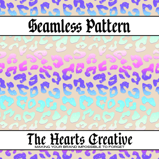 Ombre Purple Leopard Seamless Pattern