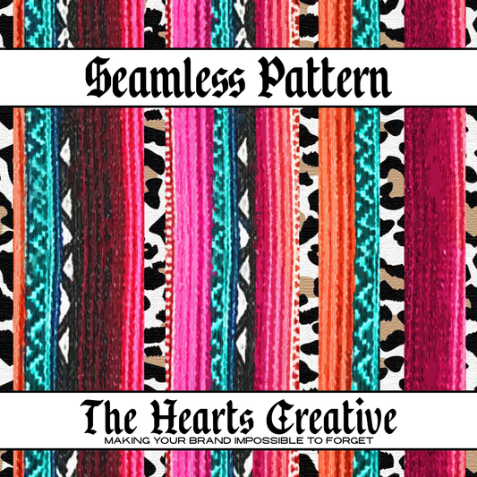 Leopard Serape Stripe Seamless Pattern