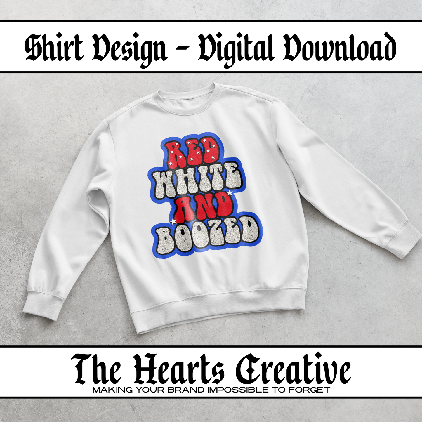 Red White Boozed - Shirt Design - Digital Download