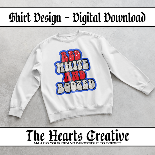 Red White Boozed - Shirt Design - Digital Download