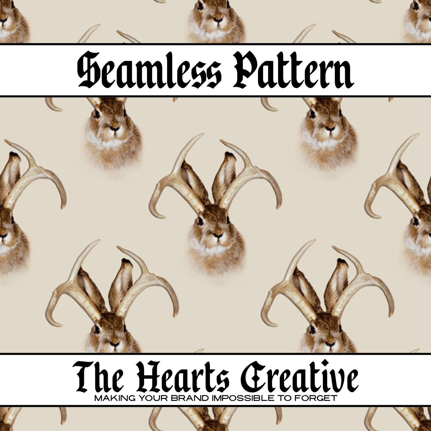 Jackalope Seamless Pattern