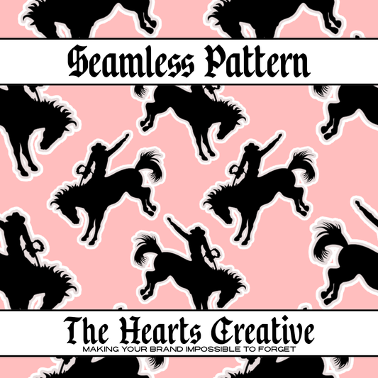 Broncs Pink Seamless Pattern