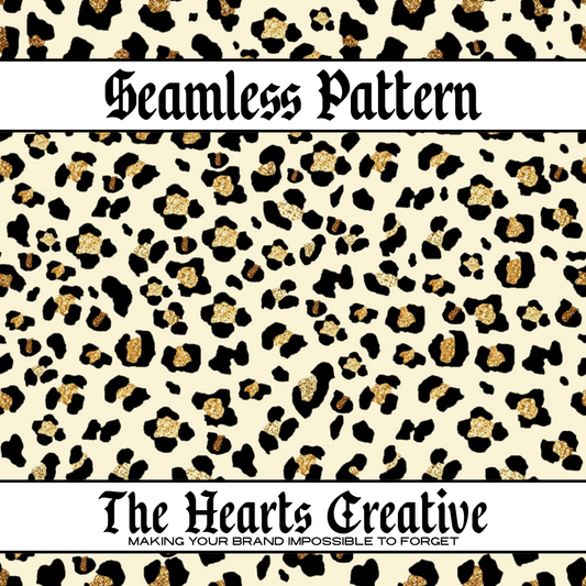 Light Gold Shimmer Leopard Seamless Pattern