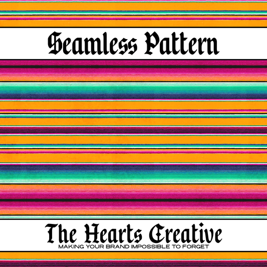 Orange Serape Stripe Seamless Pattern