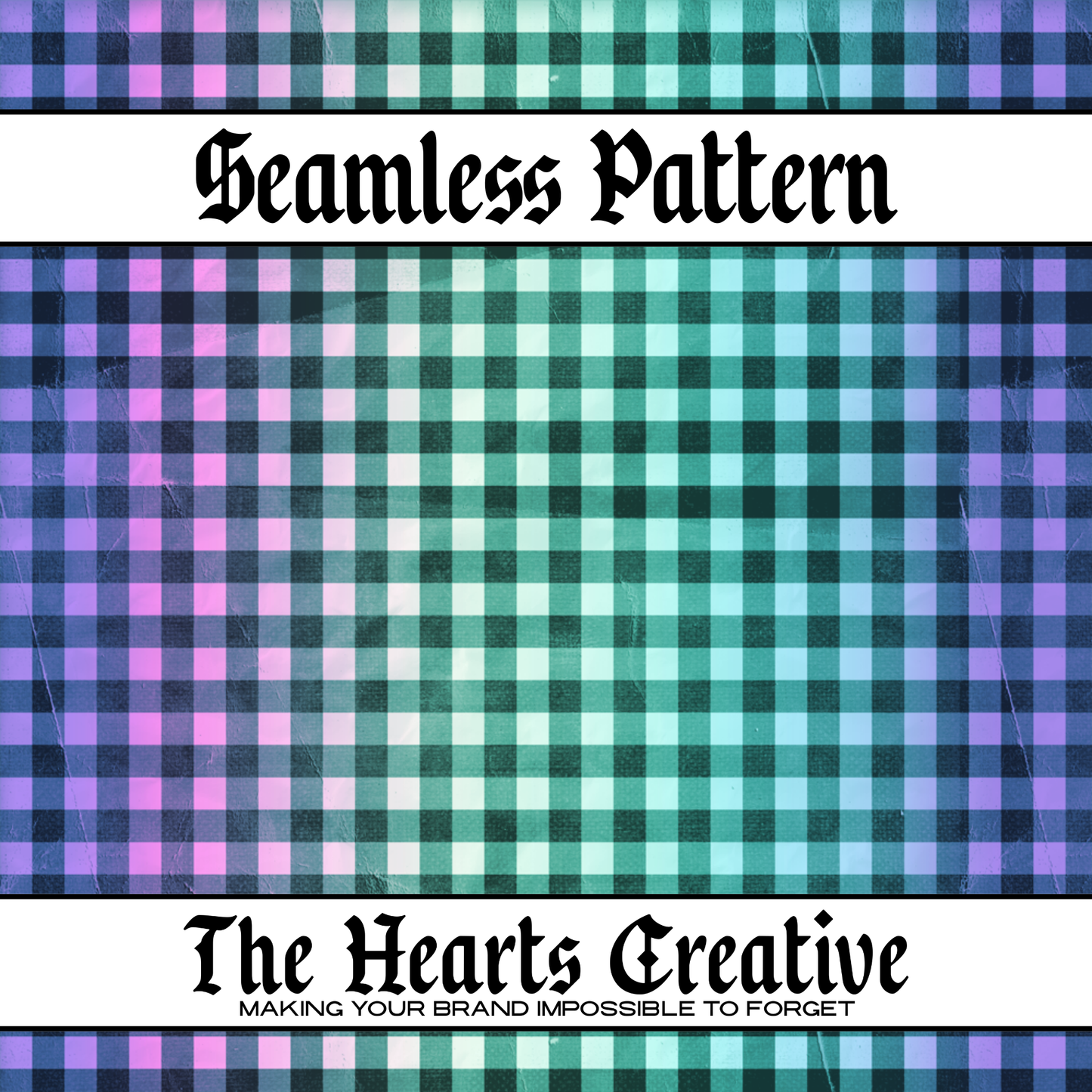 Dark Purple Ombre Plaid Seamless Pattern