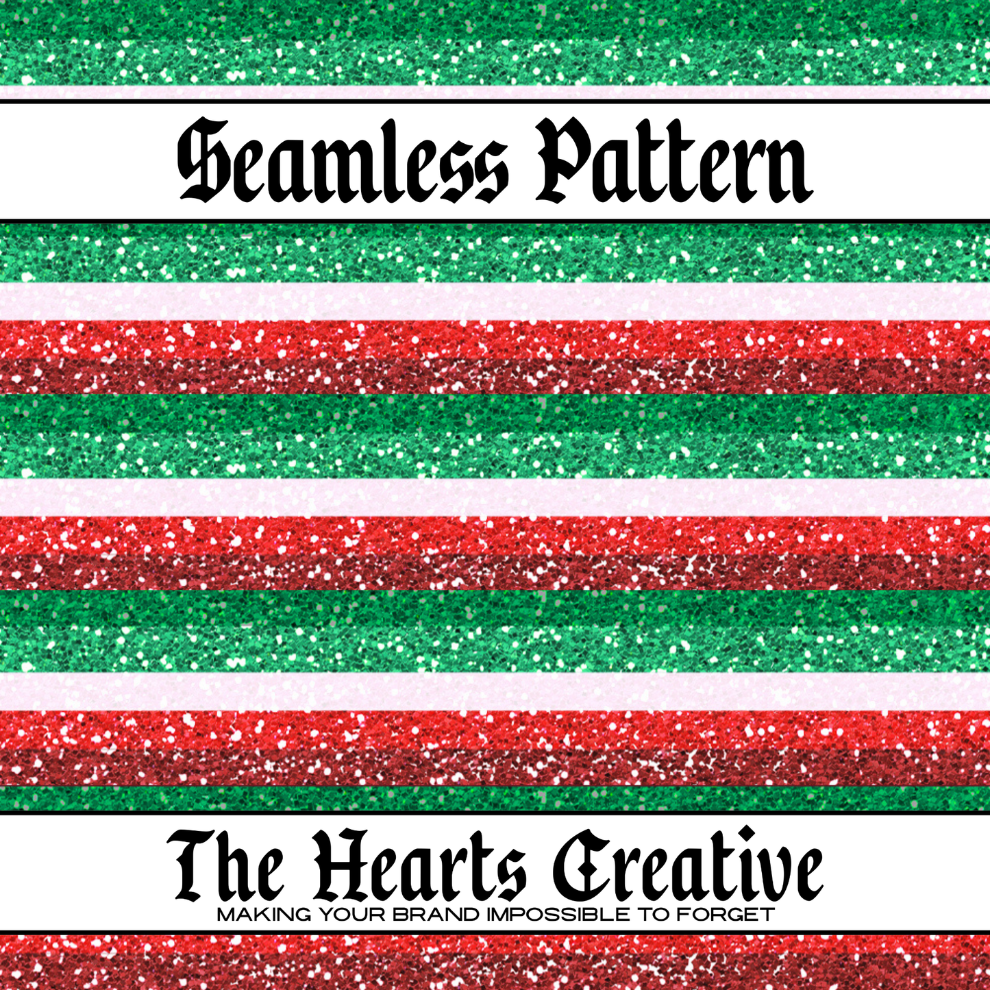 Christmas Glitter Stripe Seamless Pattern