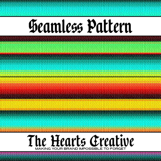 Neon Textured Serape Seamless Pattern