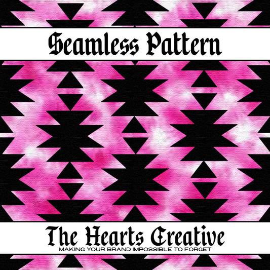 Pink Black Aztec Seamless Pattern