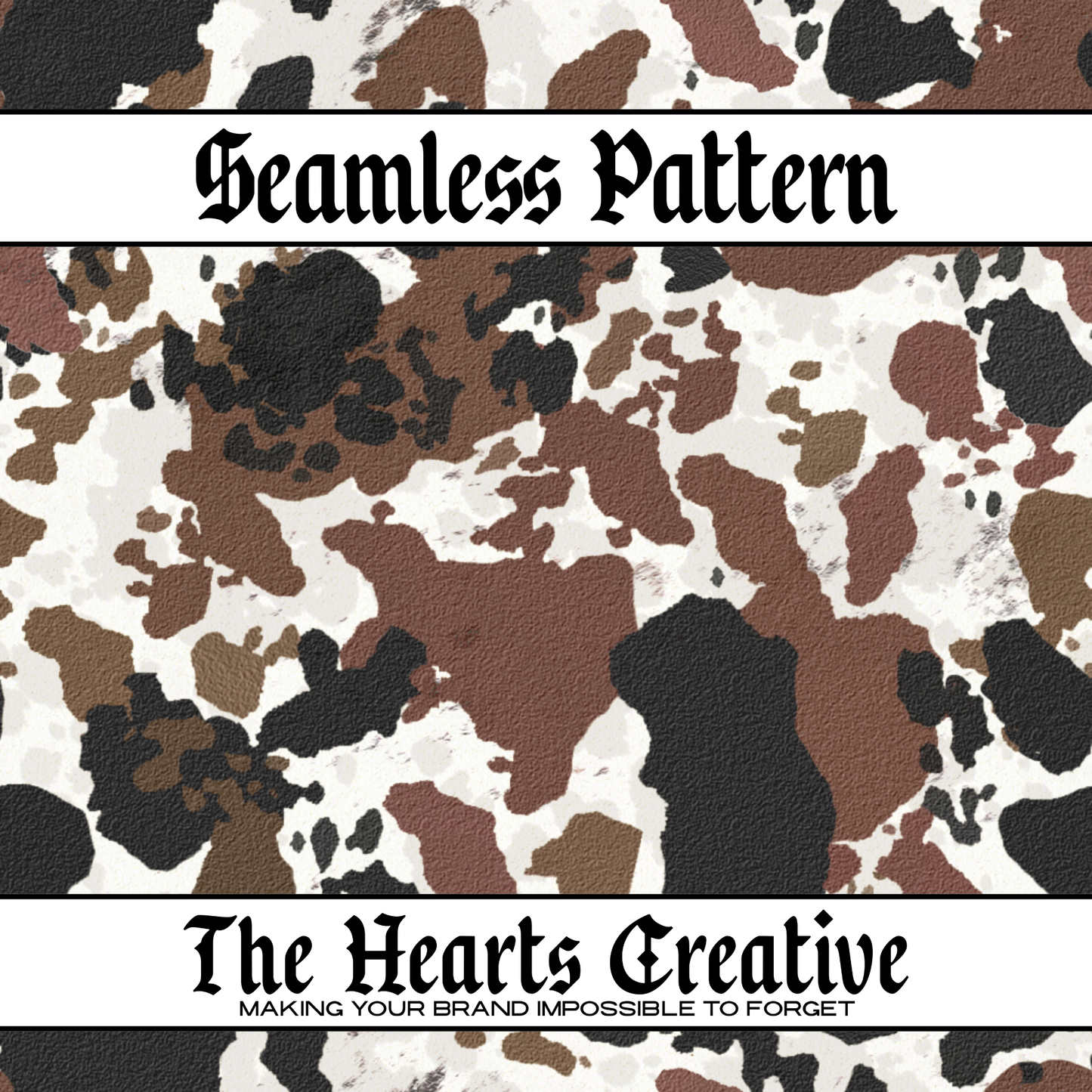 Brown & Black Cow Spots Seamless Pattern