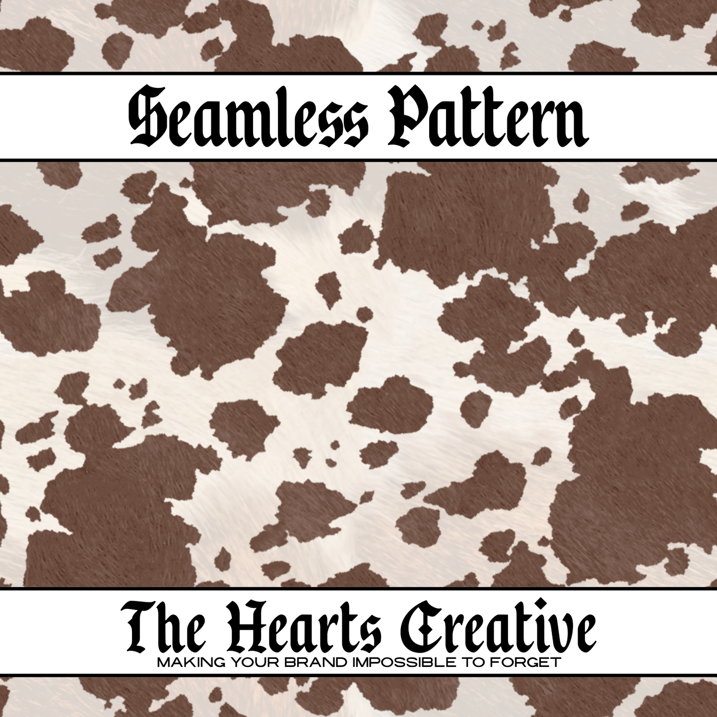 Brown & White Cow Seamless Pattern