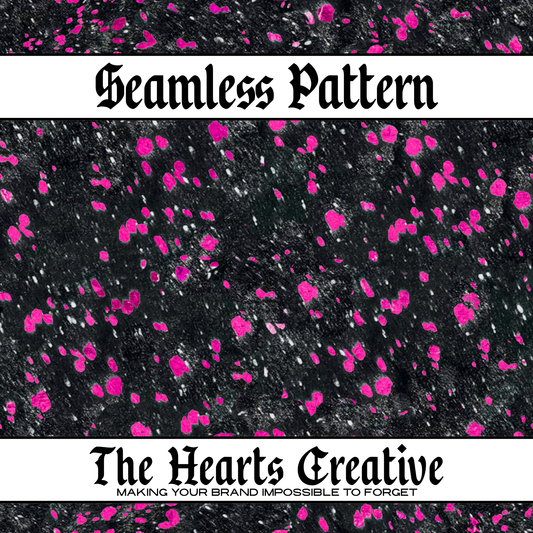 Metallic Pink & Black Cowhide Seamless Pattern