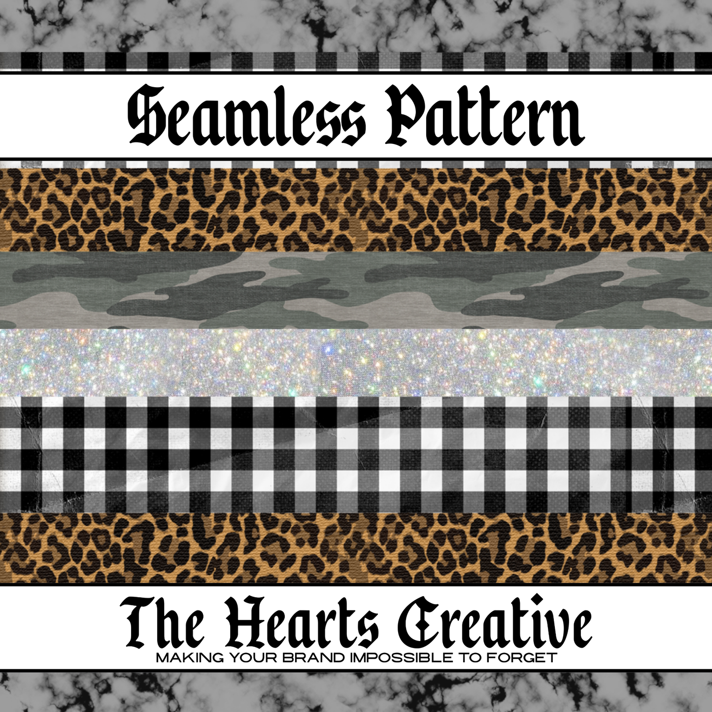 Leopard Camo Plaid Seamless Pattern