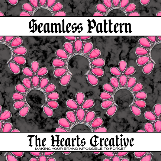 Pink Stones Gray Seamless Pattern