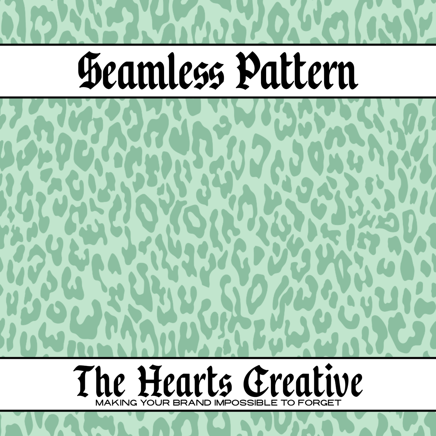 Mint Leopard Seamless Pattern