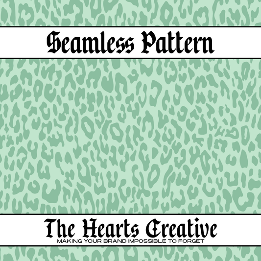 Mint Leopard Seamless Pattern