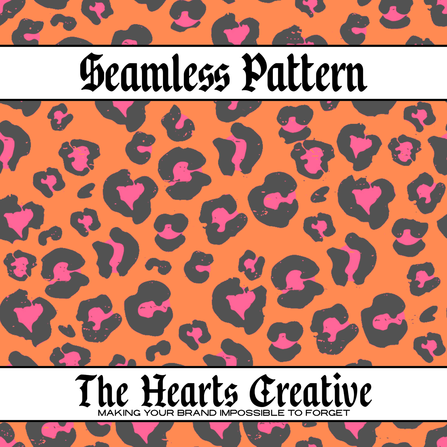 Pink Orange Leopard Seamless Pattern