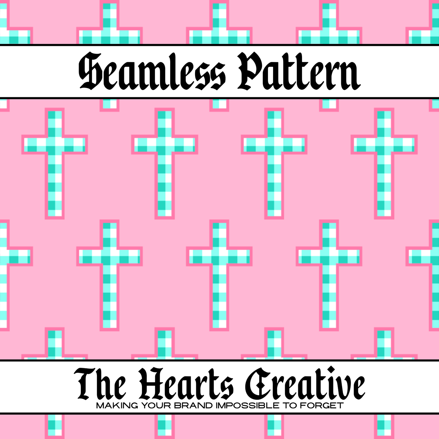 Plaid Cross Pink Seamless Pattern