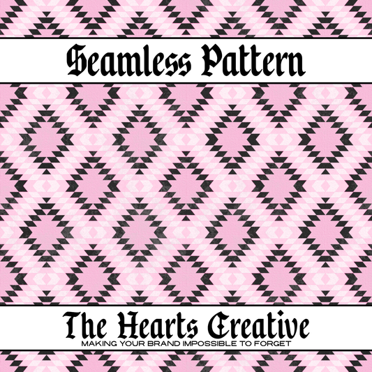 Pink Distressed Aztec Seamless Pattern