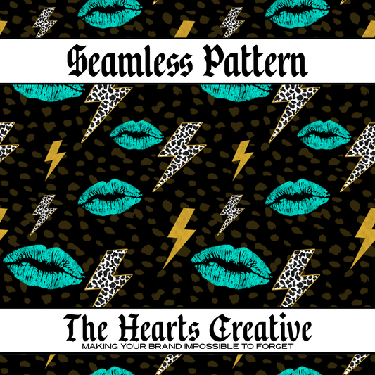 Trendy Lips & Bolts Seamless Pattern