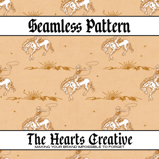 Cowboy Desert Seamless Pattern