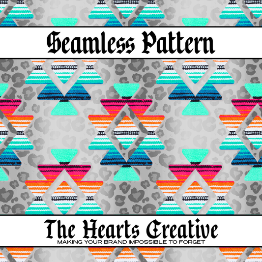 Serape Aztec Leopard Seamless Pattern