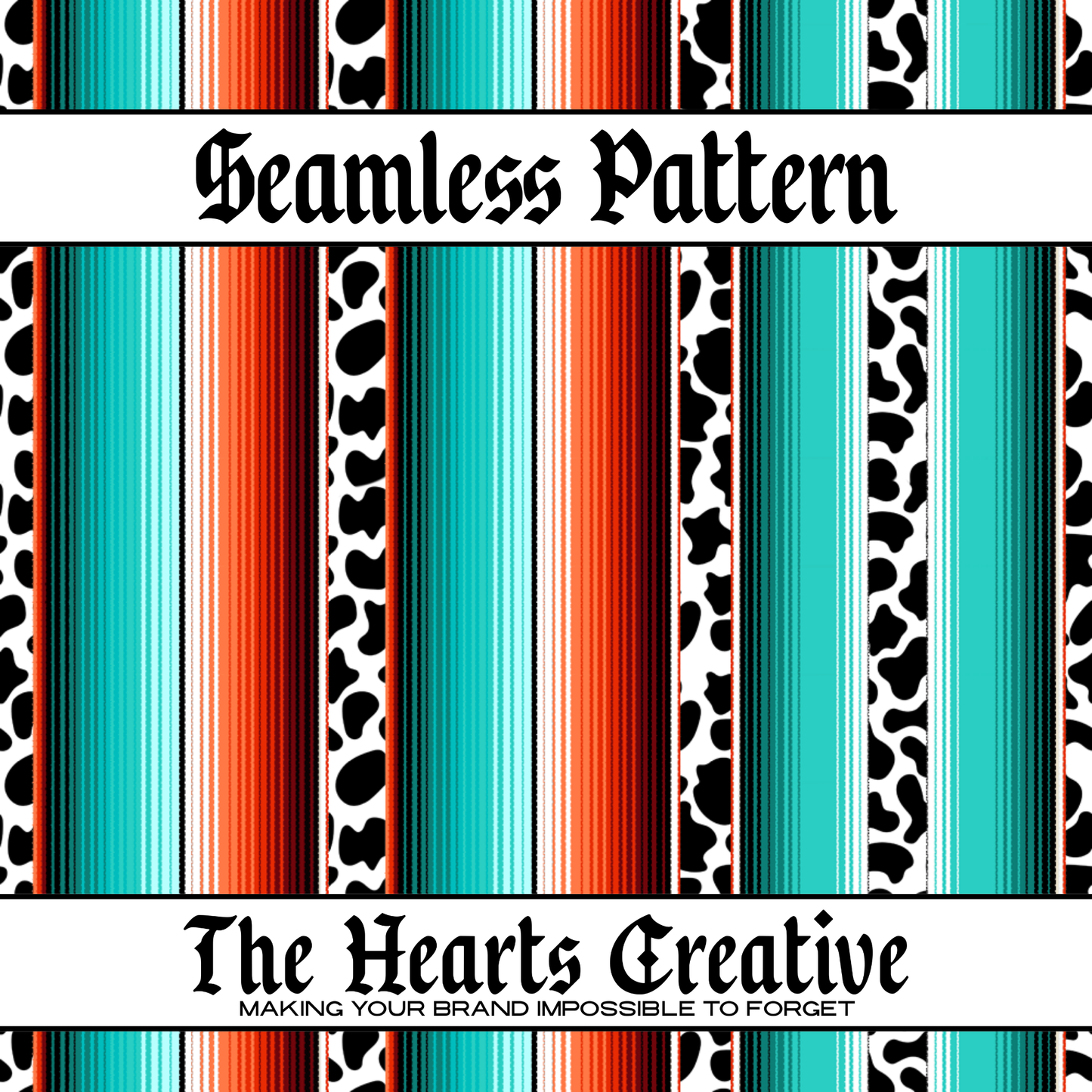 Cow Print Serape Seamless Pattern