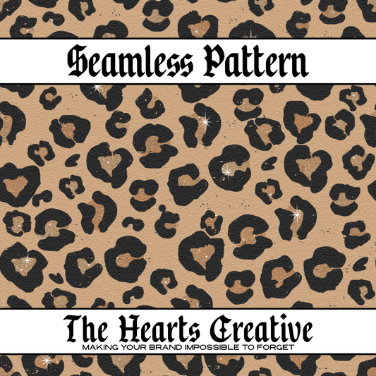 Leopard Sparkles Seamless Pattern