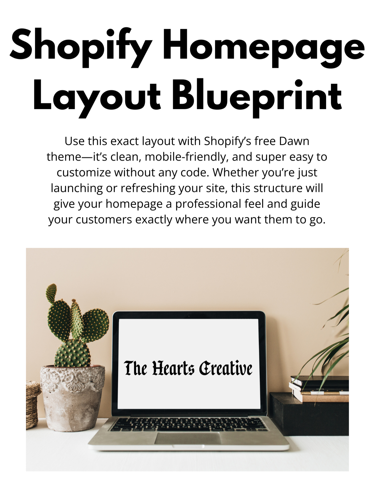Shopify Homepage Layout Blueprint PDF for Dawn Theme