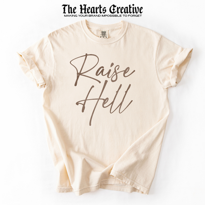 Raise Hell – Shirt Design Download (Brown, Cream & Turquoise Versions)