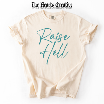 Raise Hell – Shirt Design Download (Brown, Cream & Turquoise Versions)